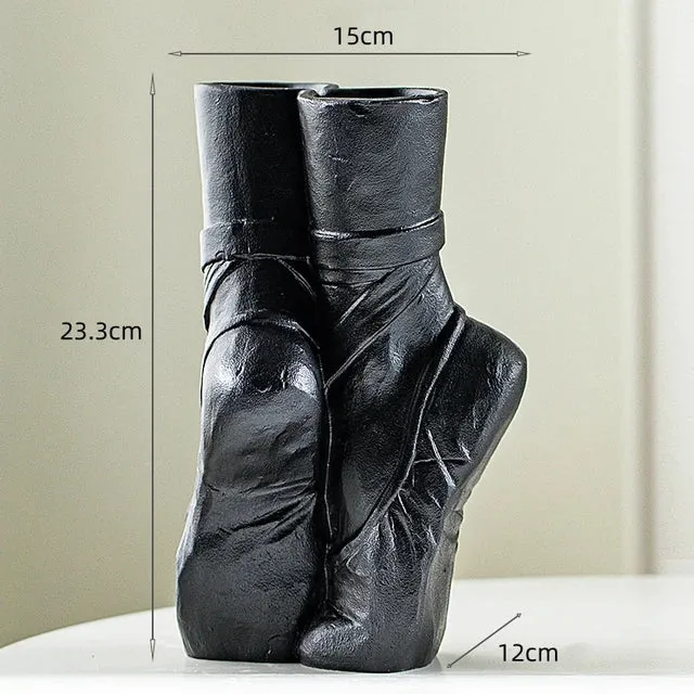 Home Decoration Ceramic Vase Ballet Shoes