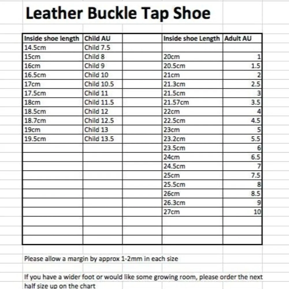 Leather Buckle Tap Shoes Black