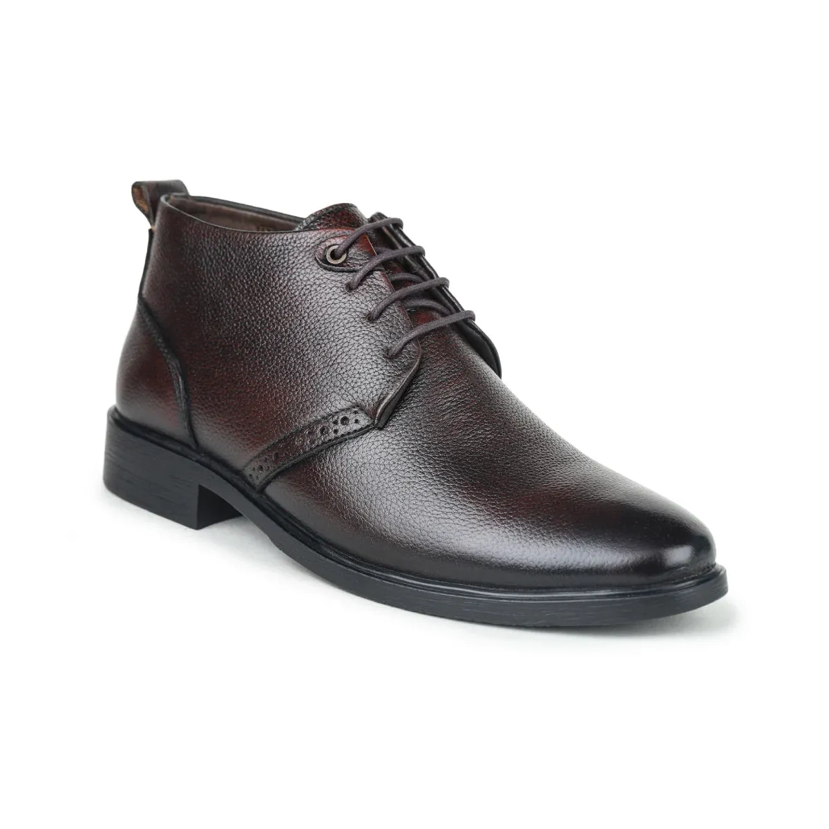 Leather Chukka Boots B 091 | Lace-Up High Ankle Shoes