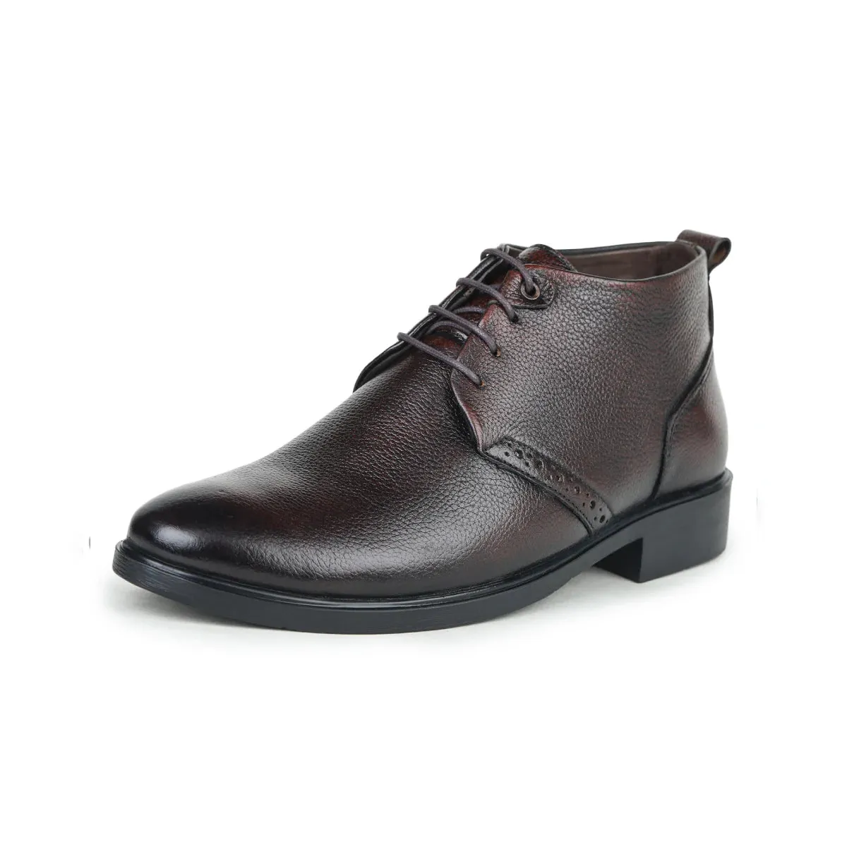 Leather Chukka Boots B 091 | Lace-Up High Ankle Shoes