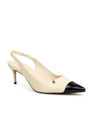 Lena Slingback Heels - Sand