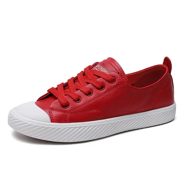 Marley Women's Leather Flat Black Sneaker