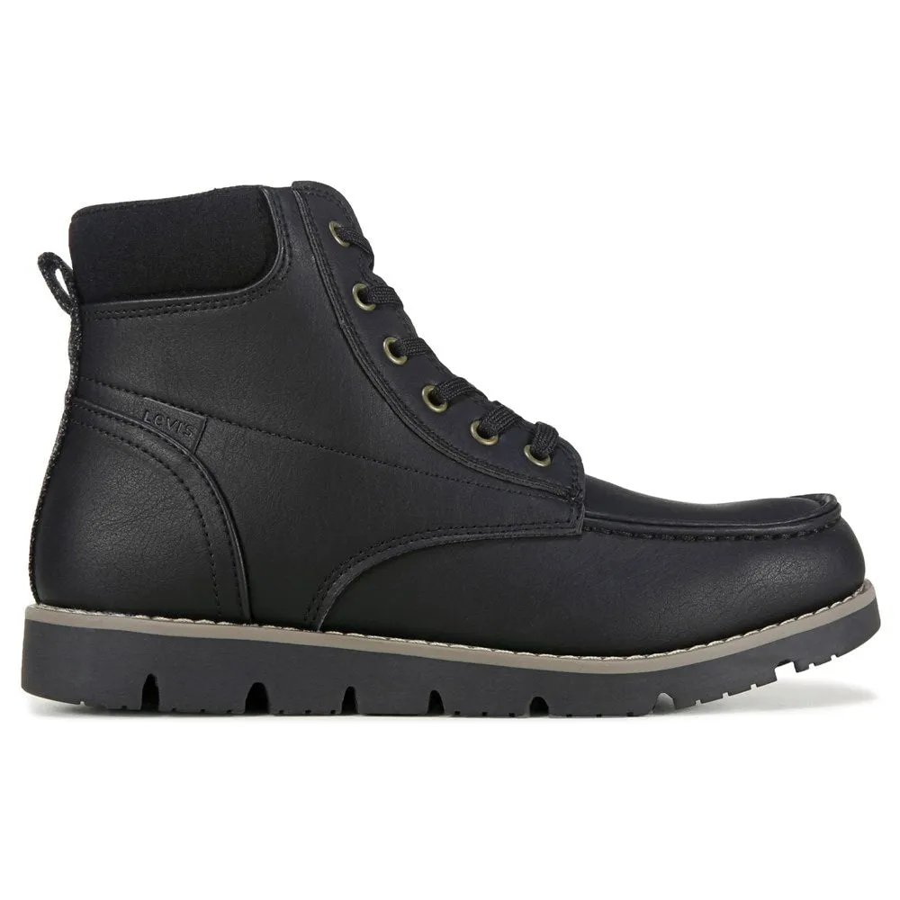 Men's Dean Moc Toe Levi'S Lace-Up Boots, Black