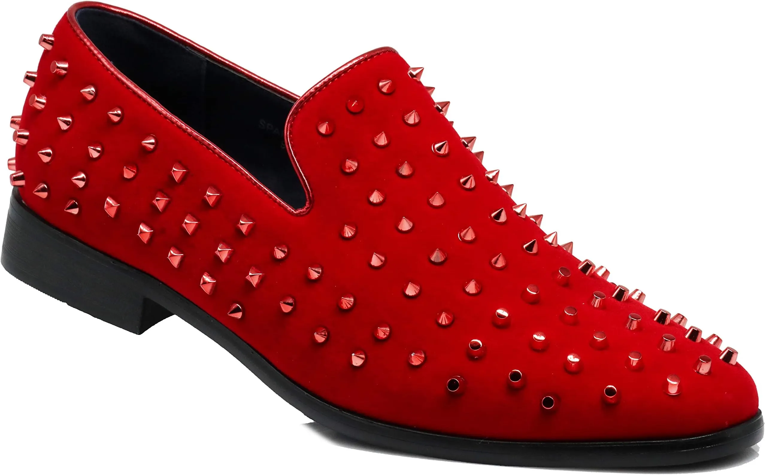 Men's Gold Velvet Rhinestone Studded Designer Shoes