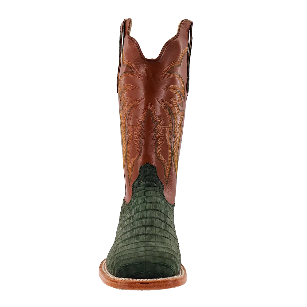 Men's R. Watson Nubuck Olive Green Caiman Boots