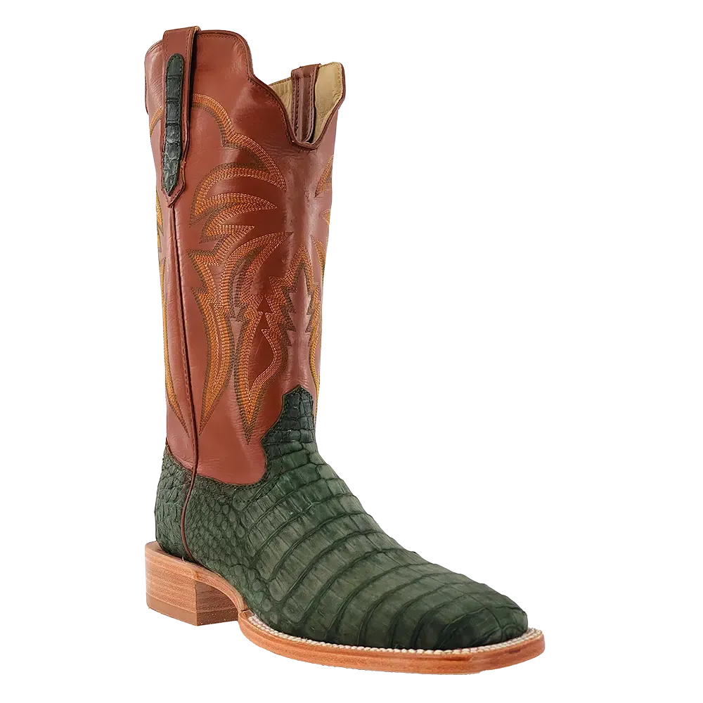 Men's R. Watson Nubuck Olive Green Caiman Boots