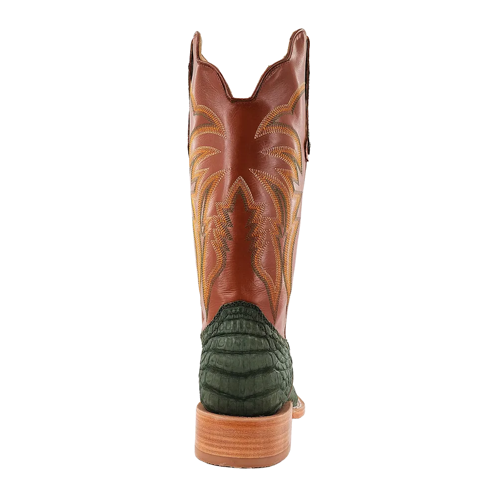 Men's R. Watson Nubuck Olive Green Caiman Boots
