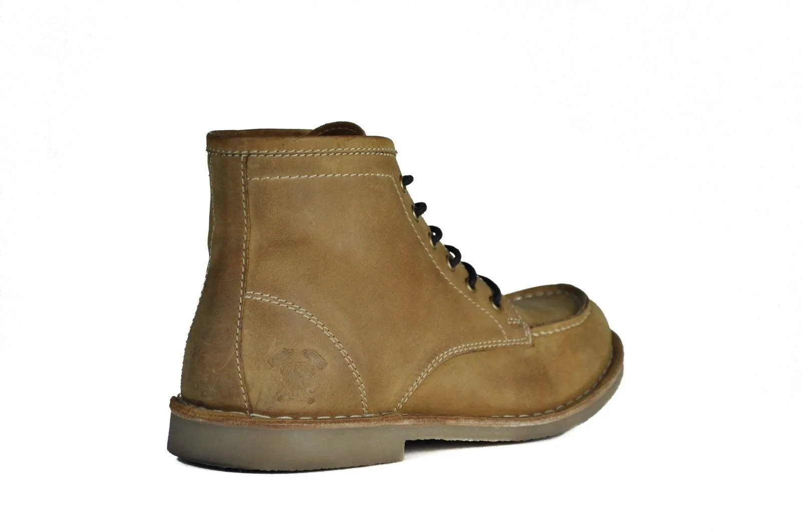 Men's Tan Robust Lace-Up Leather Boots