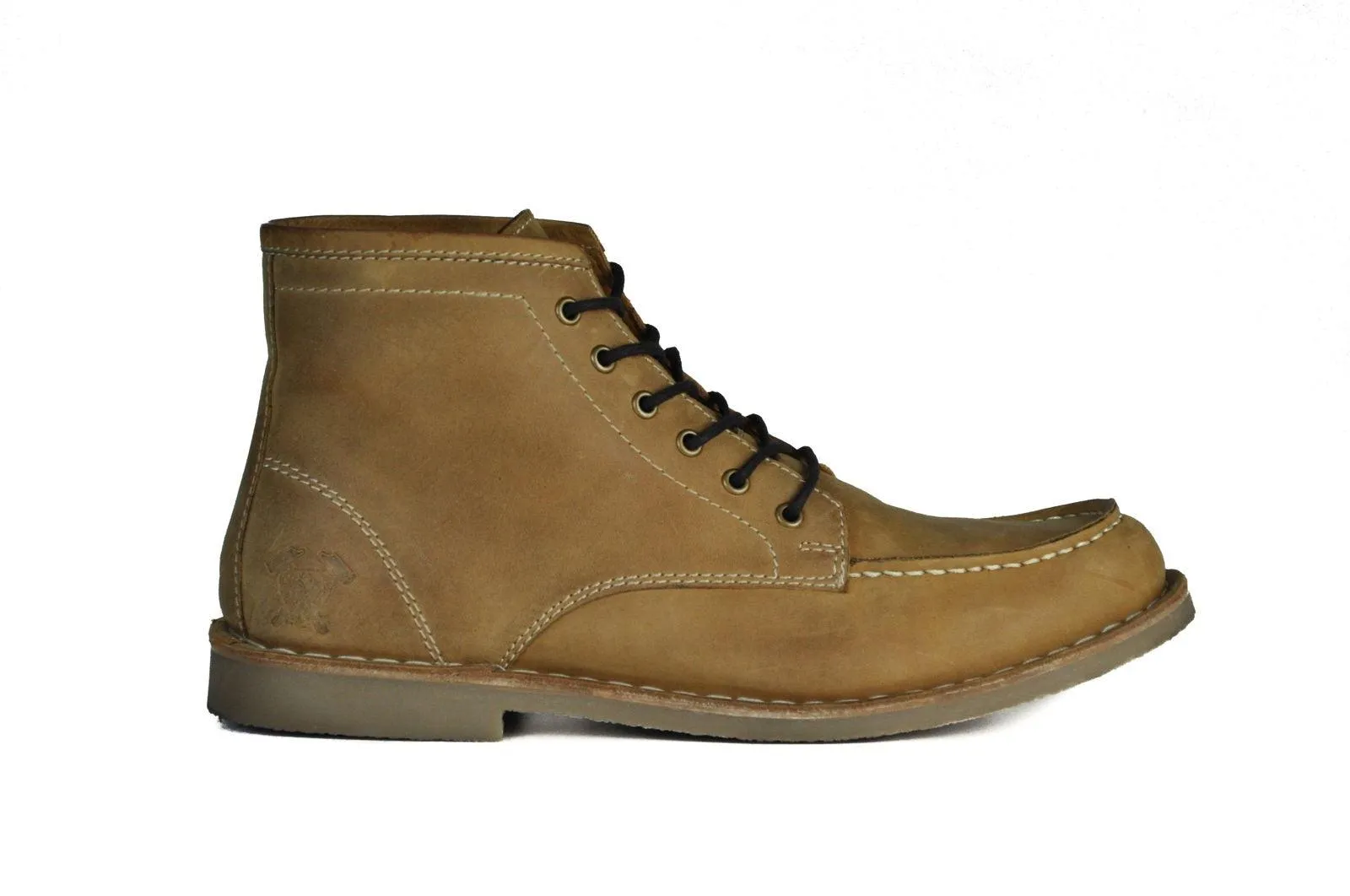 Men's Tan Robust Lace-Up Leather Boots