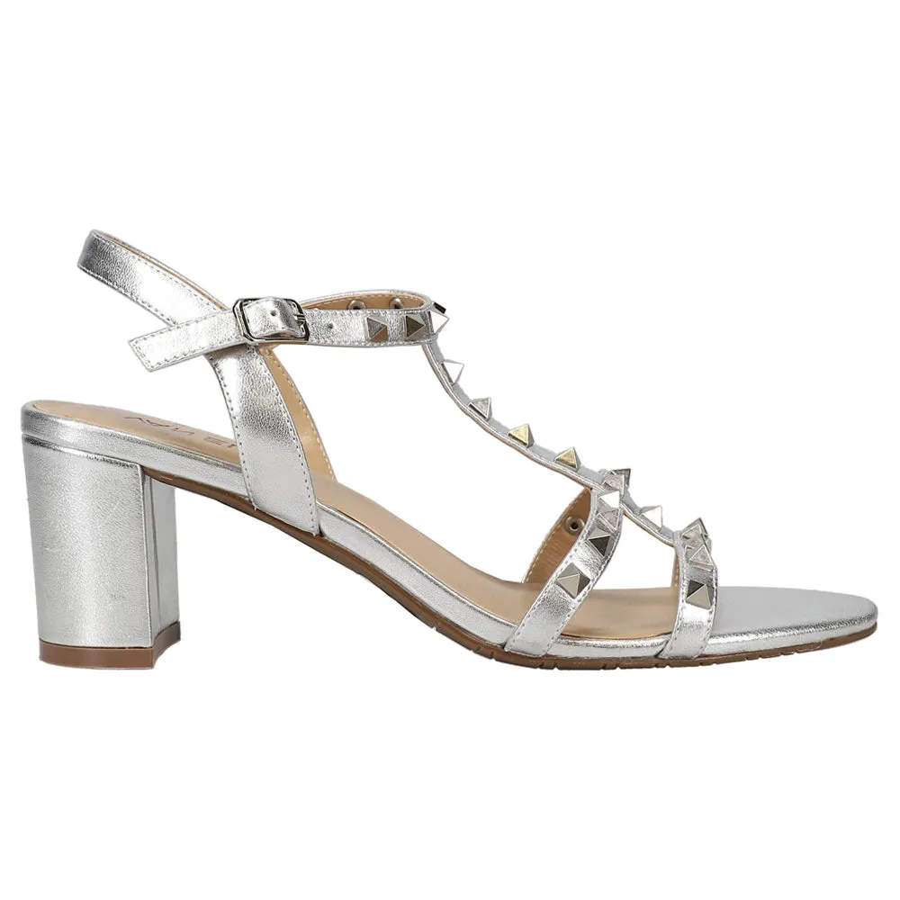 Midge Metallic Studded Slingback Sandals
