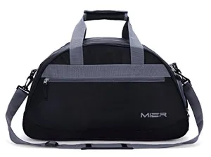 Mier 20Inch Sports Gym Bag Travel Duffel Bag With Shoes Compartment For Women And Men(Black)