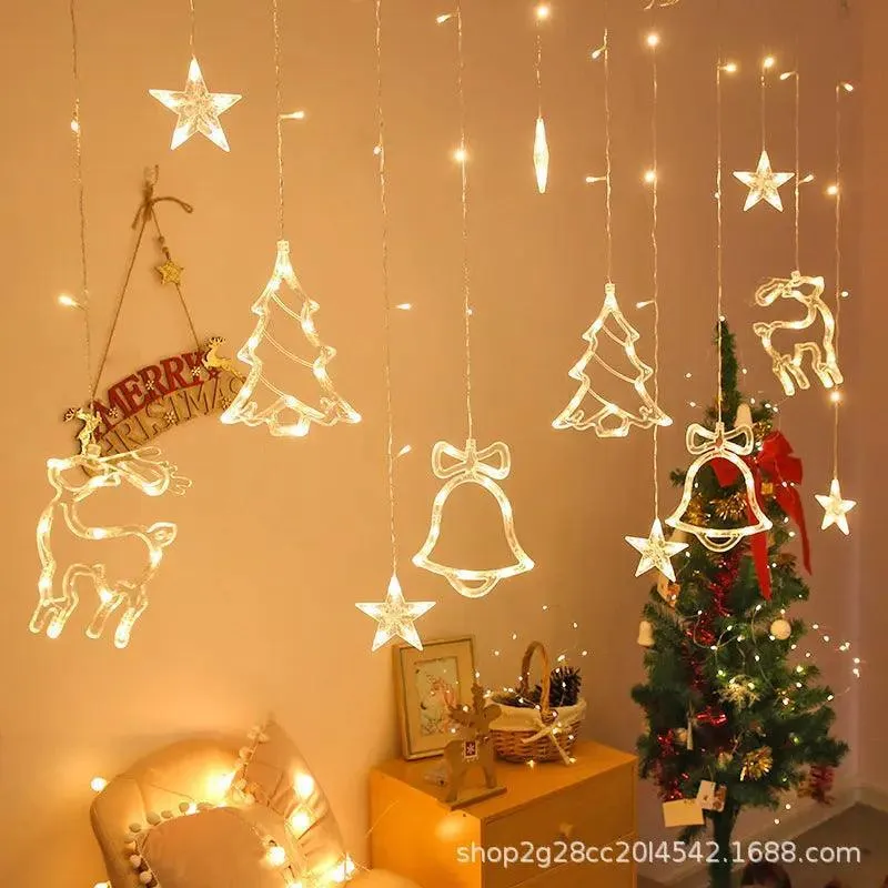 MR037 LED moon star curtain lamp, Ramadan Decoration  LED