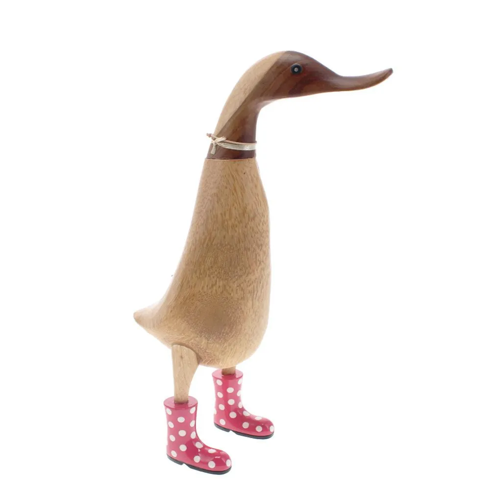 Natural Welly Ducklet, Spotty Wellies