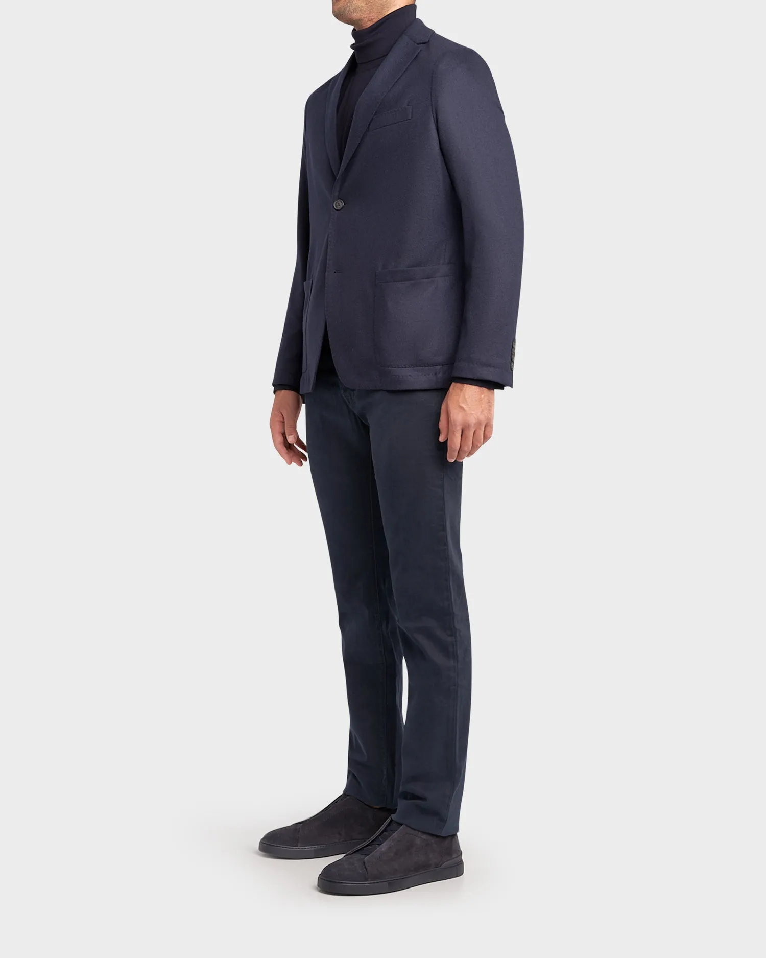 Navy Cashmere Jersey Sports Jacket