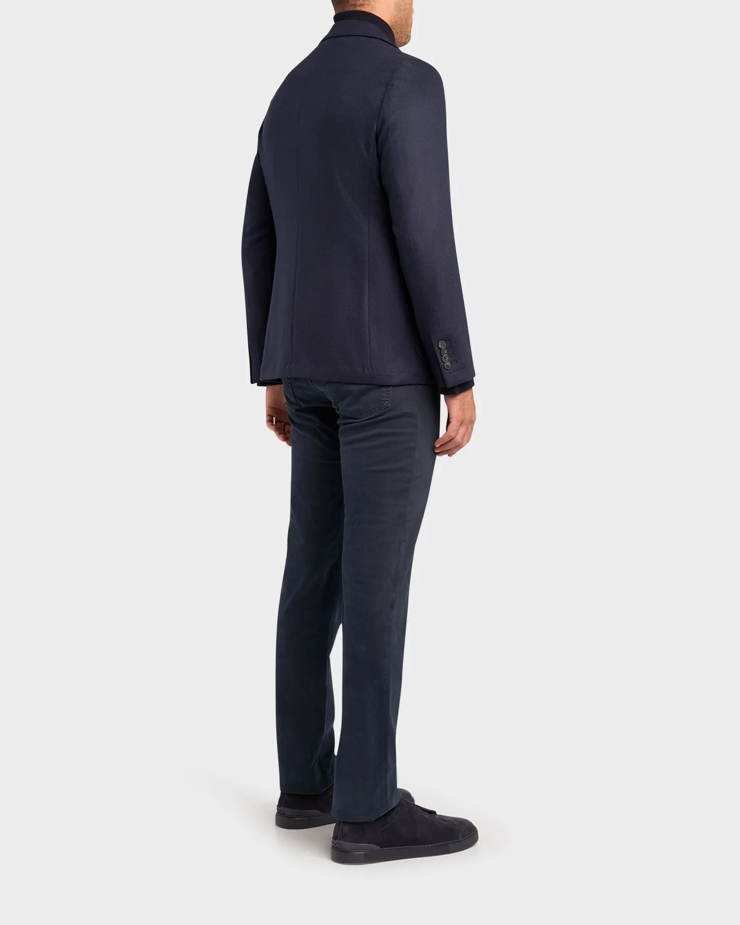 Navy Cashmere Jersey Sports Jacket
