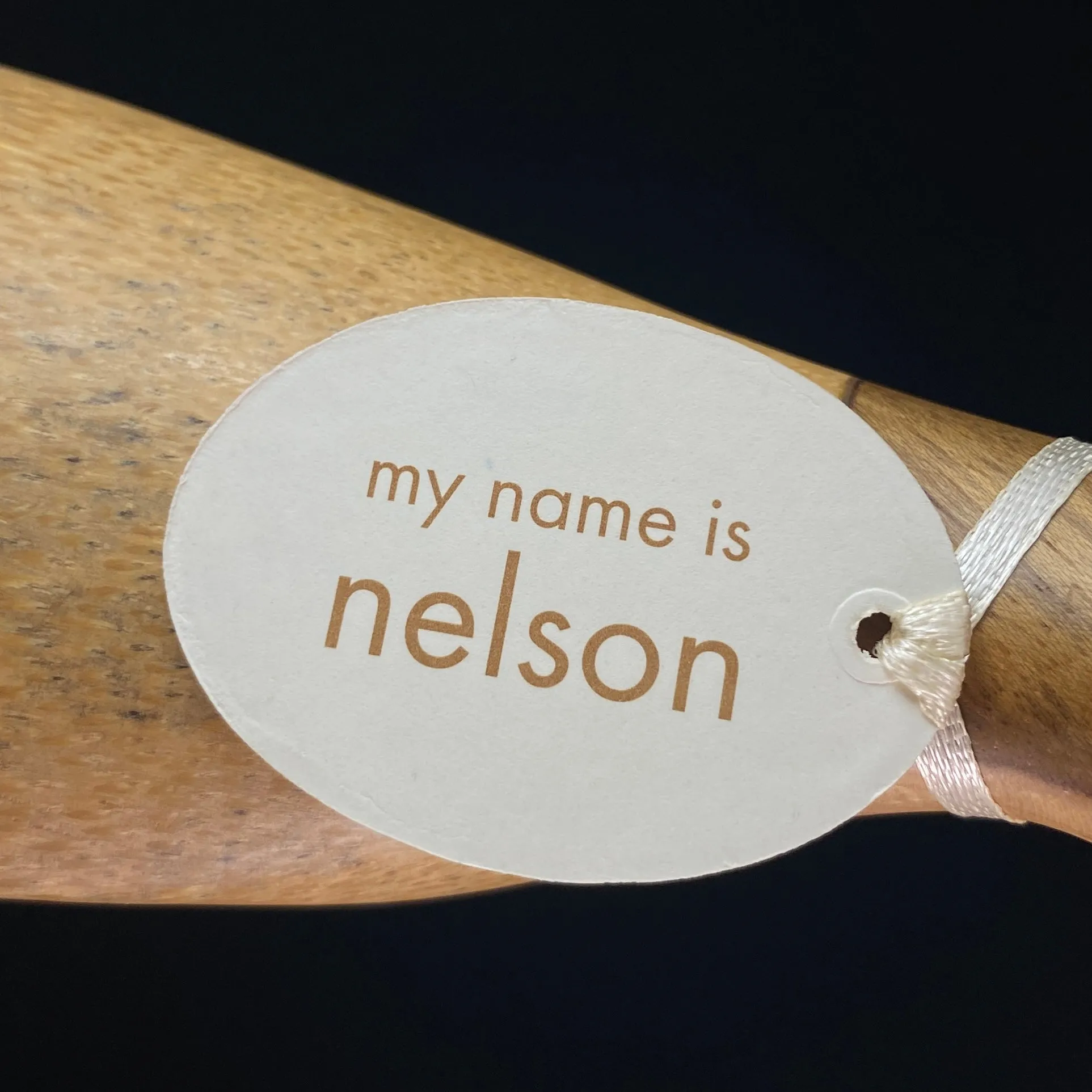 Nelson - Hand-carved and Hand-painted Bamboo Duck with Polka Dot Boots