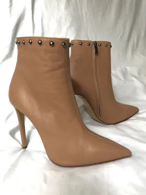 Ninalilou Size 7.5 Italian Luxury Tan Studded Boots - RARE!