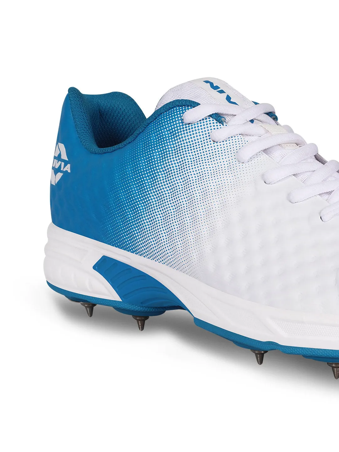 NIVIA crick-1000 (Bowling) Cricket Shoes for Men (Aster Blue/White)