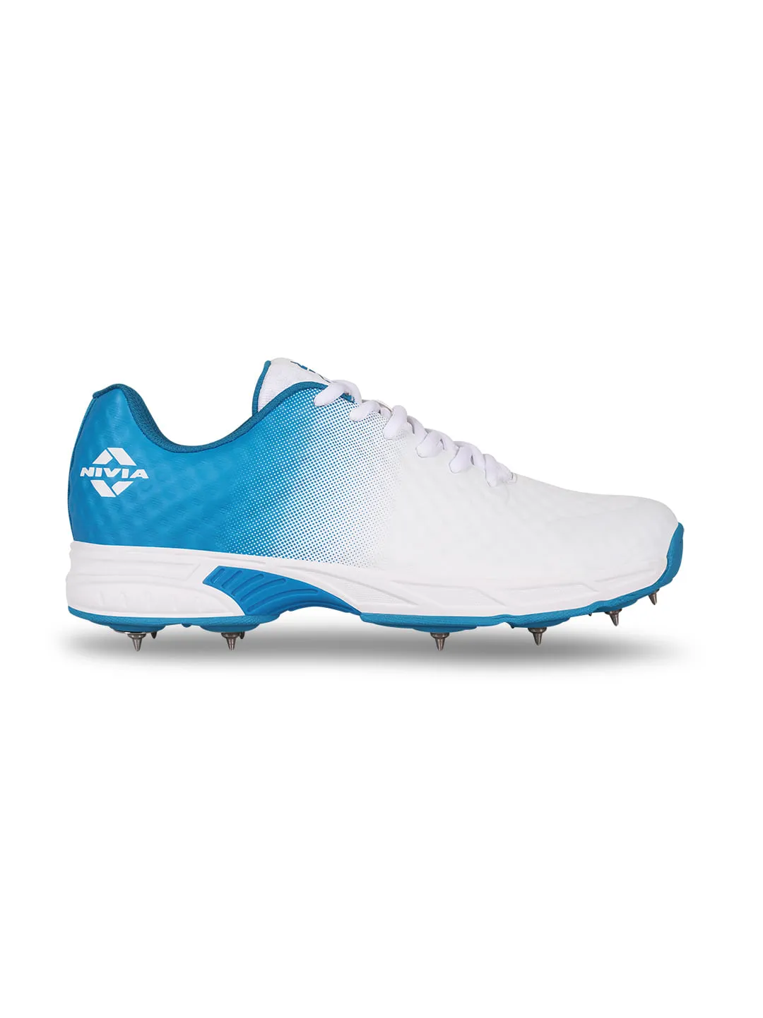 NIVIA crick-1000 (Bowling) Cricket Shoes for Men (Aster Blue/White)