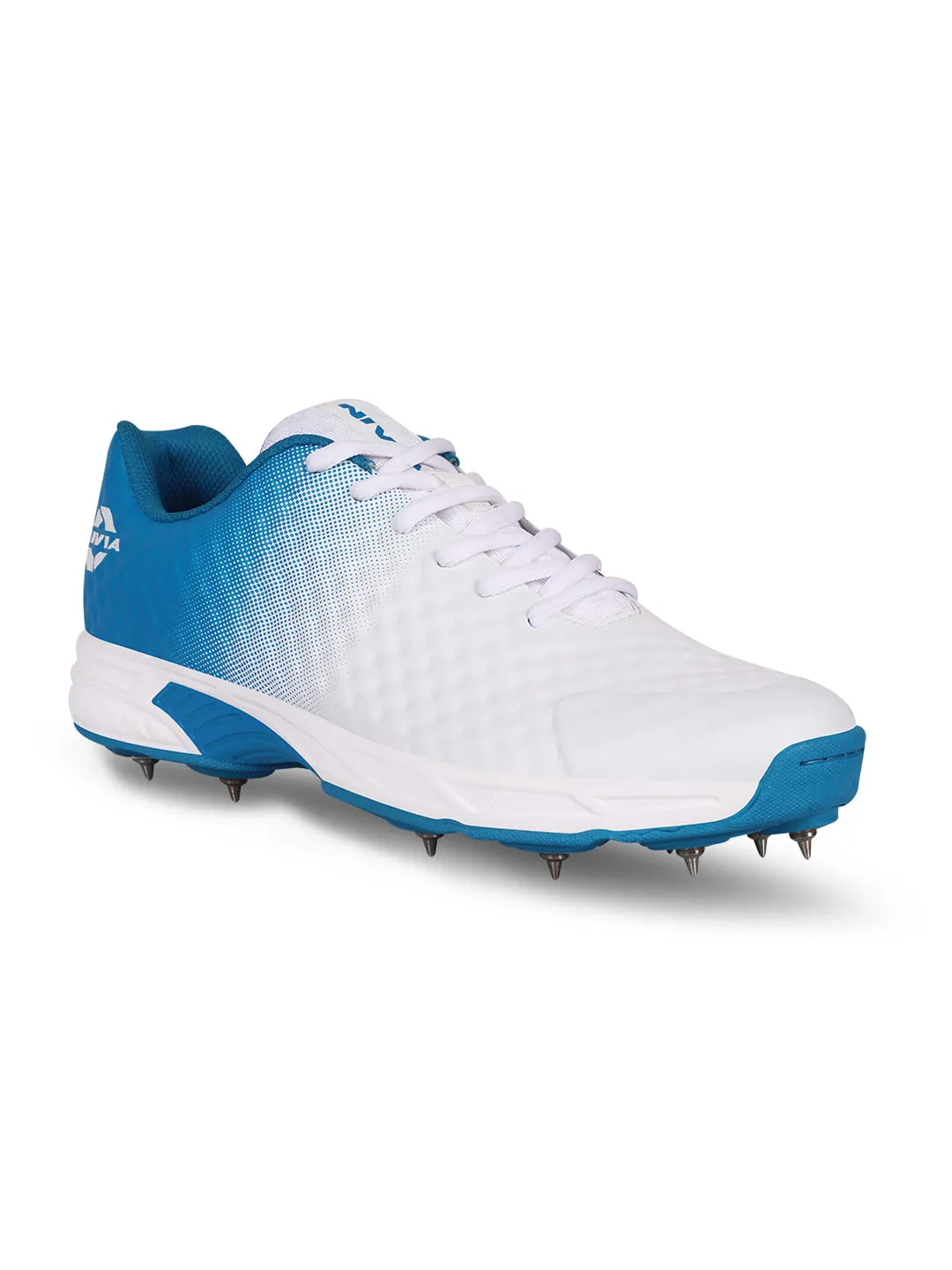 NIVIA crick-1000 (Bowling) Cricket Shoes for Men (Aster Blue/White)