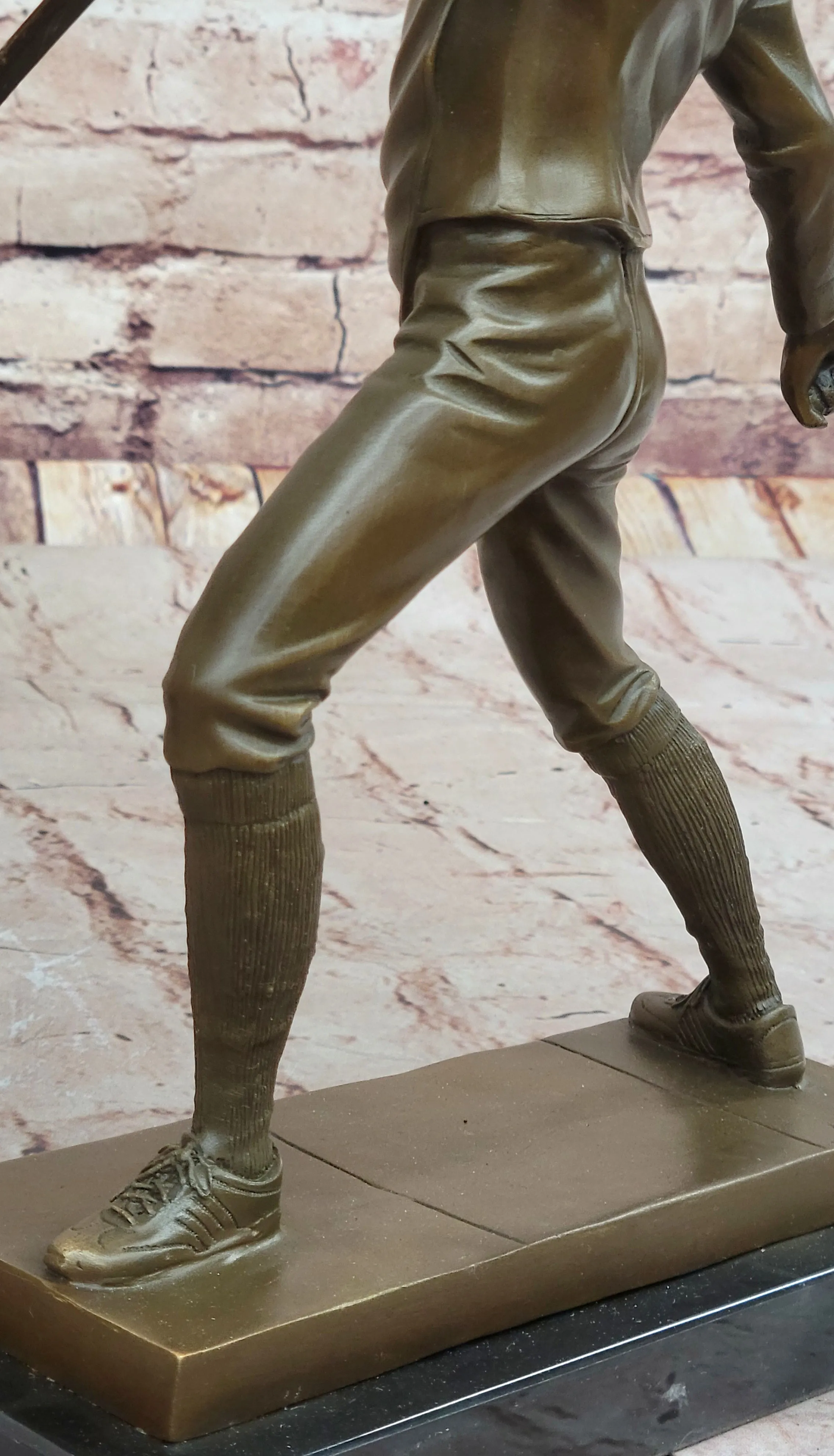 Pair of Fencers Fencing Bronze Bookend Sculptures Figurines on Marble Base