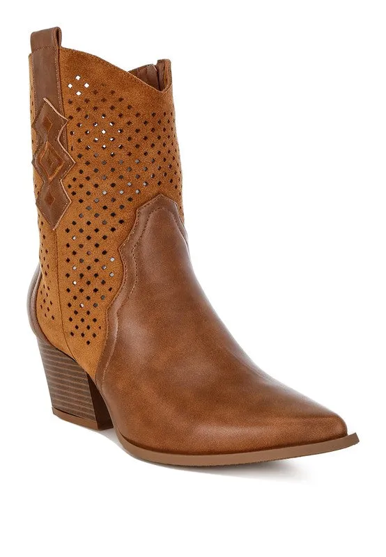 Prosia Rhinestone-Studded Cowboy Boots