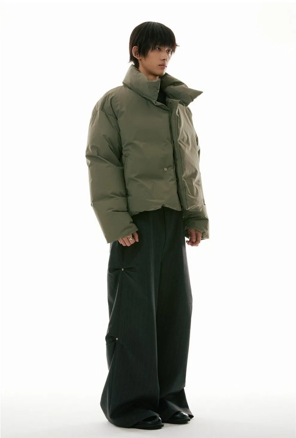 Puffer Jacket with Stand Collar