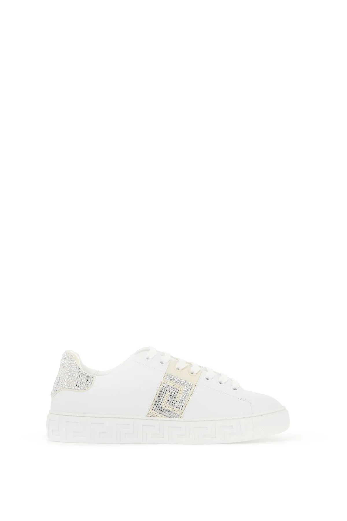 "greca crystal sneakers 1013568 1A11545 WHITE IVORY