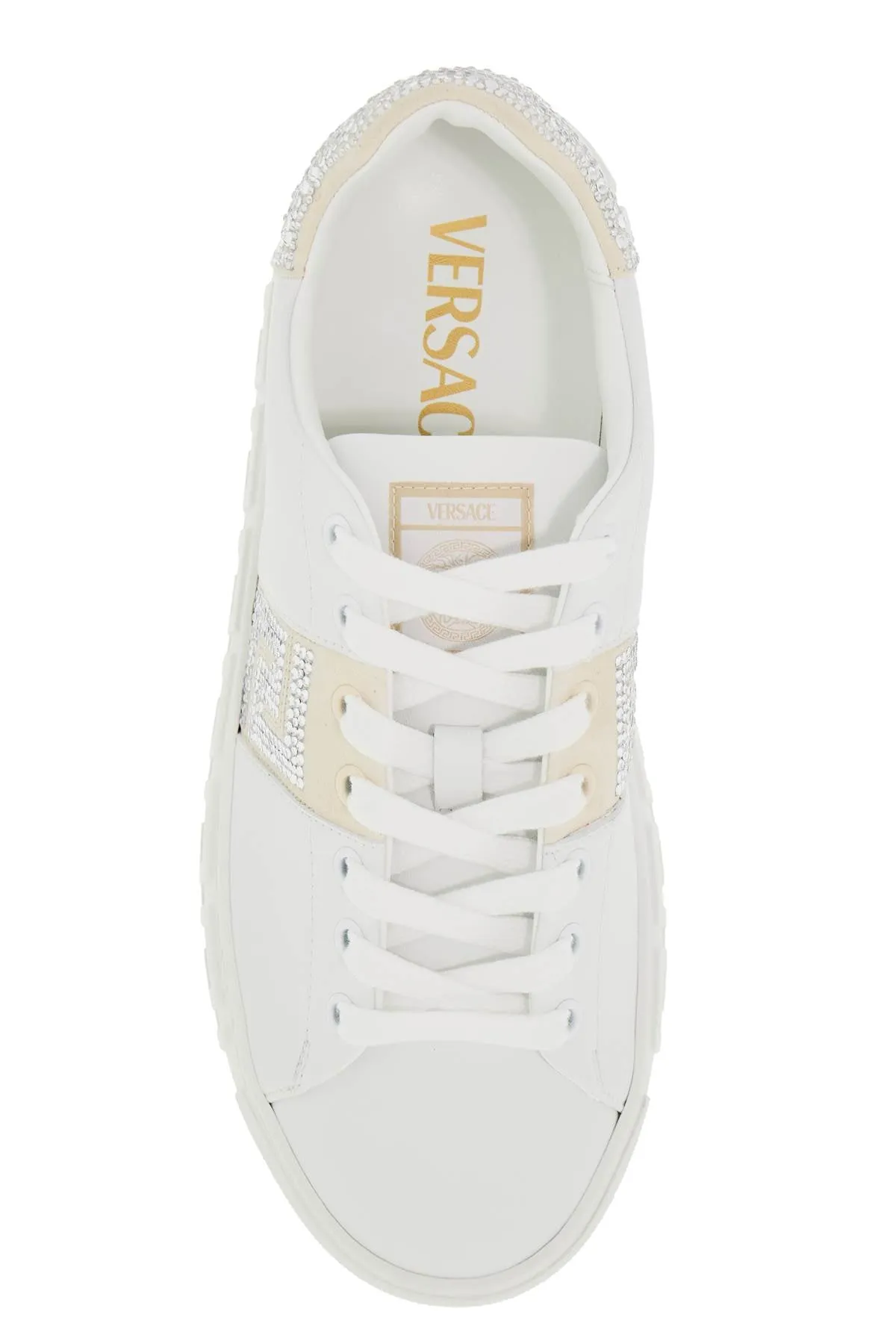 "greca crystal sneakers 1013568 1A11545 WHITE IVORY