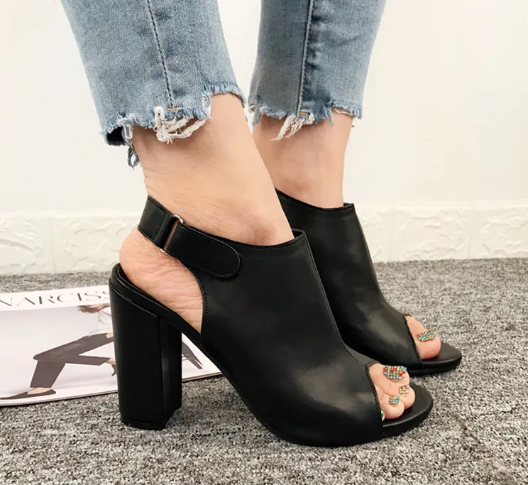 Sandalias Tacón Cuir