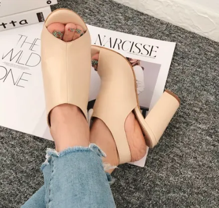 Sandalias Tacón Cuir