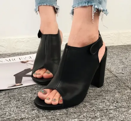 Sandalias Tacón Cuir