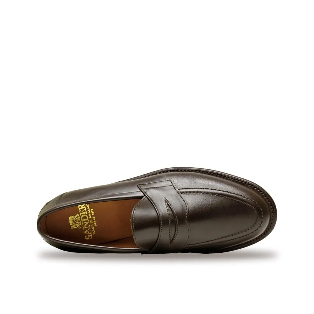 Sanders & Sanders Clive Dk.Brown Leather Penny Loafer