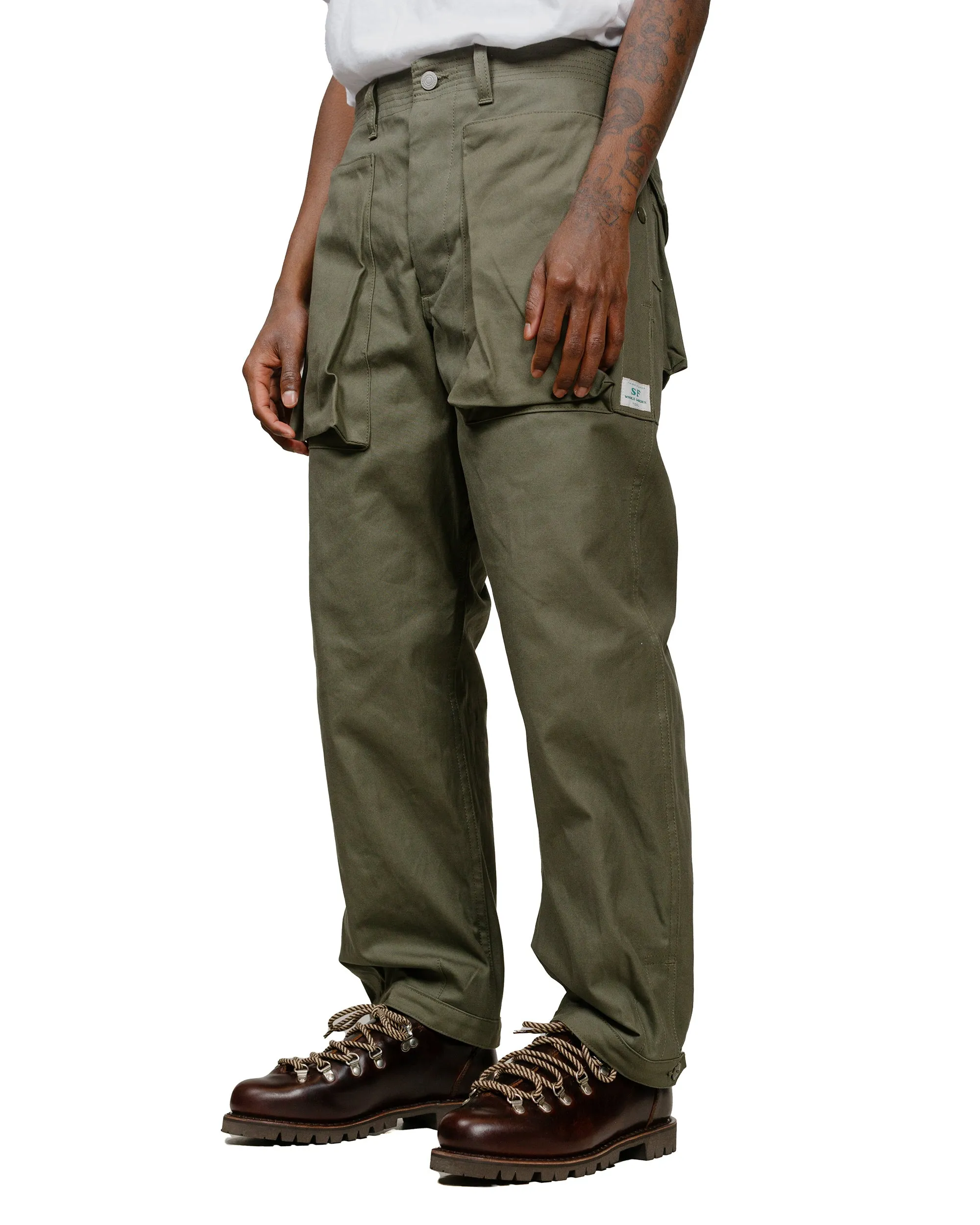 Sassafras Digs Crew Pants 4/5 Duck Canvas Olive