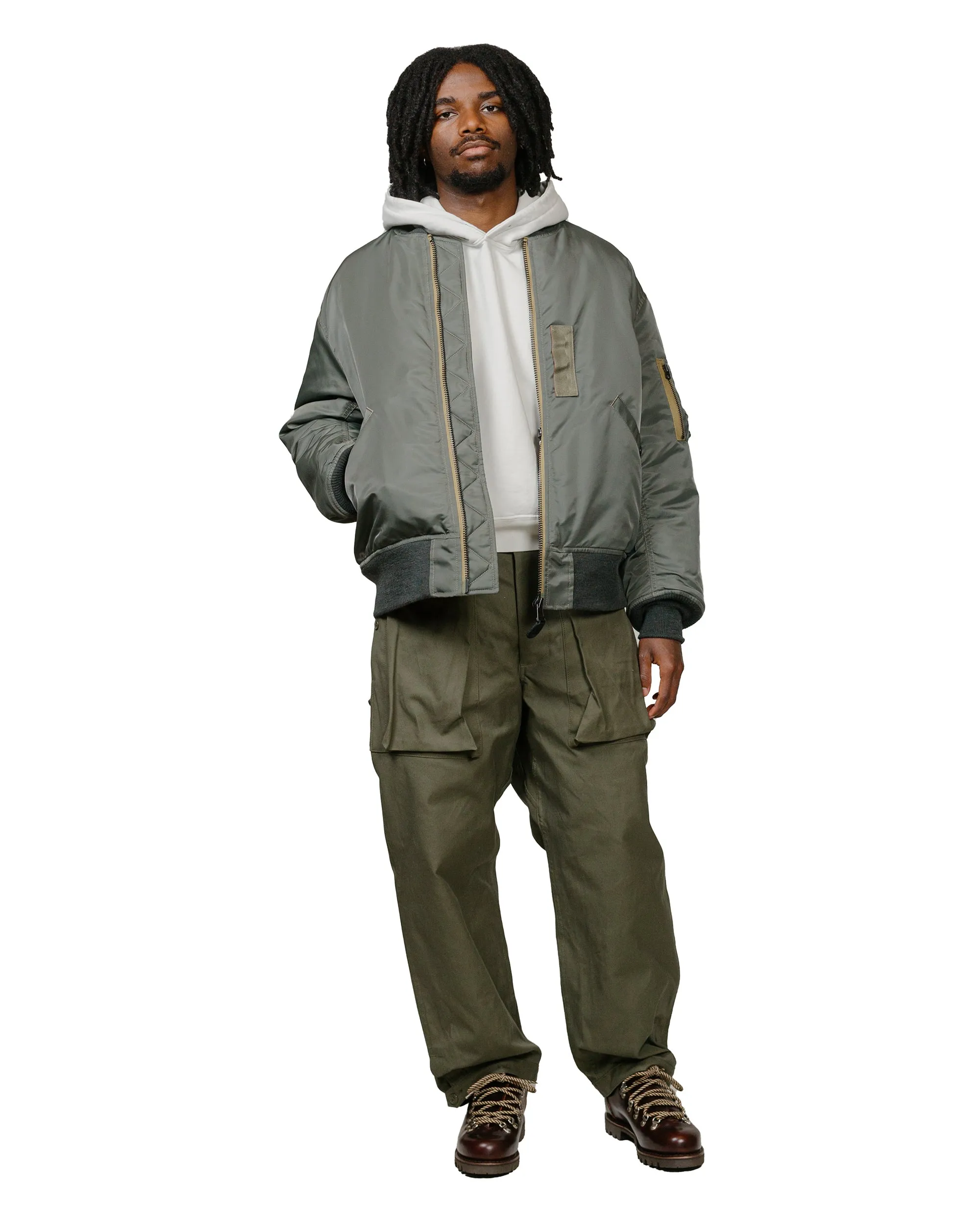 Sassafras Digs Crew Pants 4/5 Duck Canvas Olive