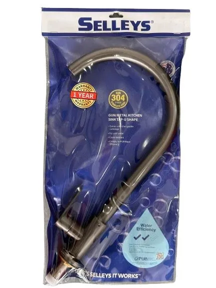 Selleys Gun Metal Kitchen Sink Tap - U Shape | Model : SEY-S8023