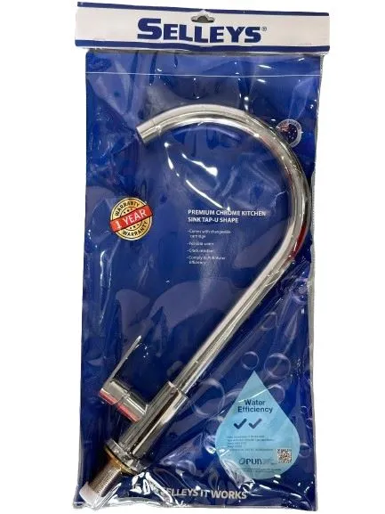 Selleys Premium Chrome Kitchen Sink Tap - U Shape | Model : SEY-S7021