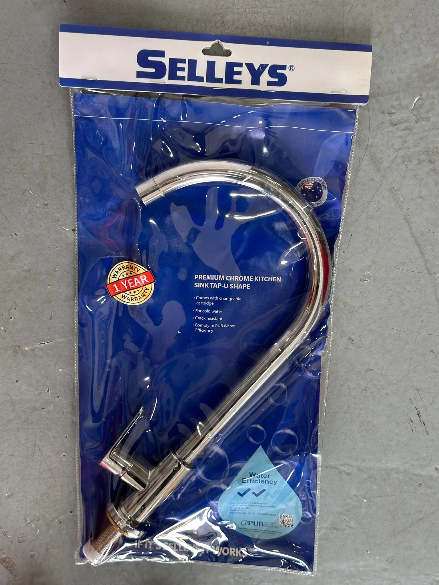Selleys Premium Chrome Kitchen Sink Tap - U Shape | Model : SEY-S7021