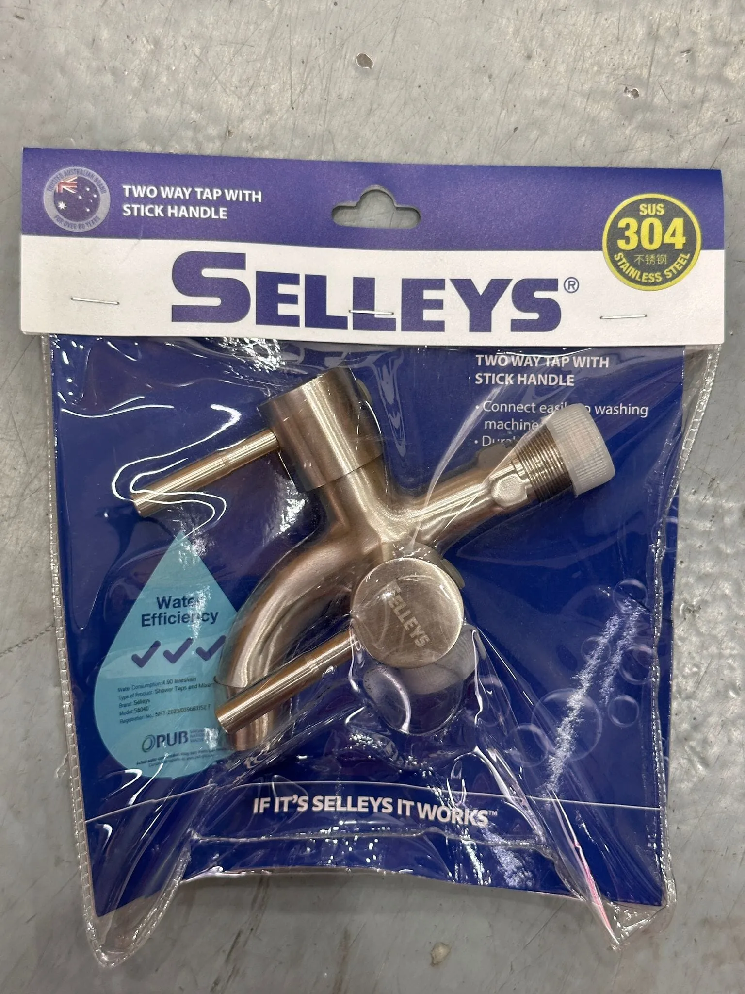 Selleys SS304 Basin 2 Way Tap - Stick Handle | Model : SEY-S6040