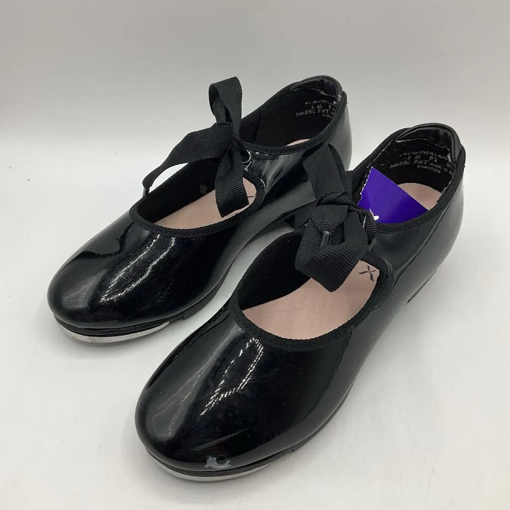 Size 1Y: Capezio Black Tap Shoes