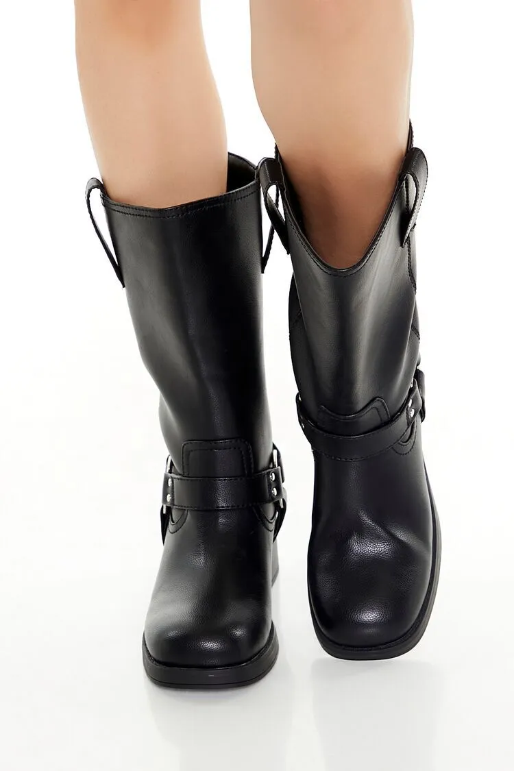 Studded Block Heel Boots