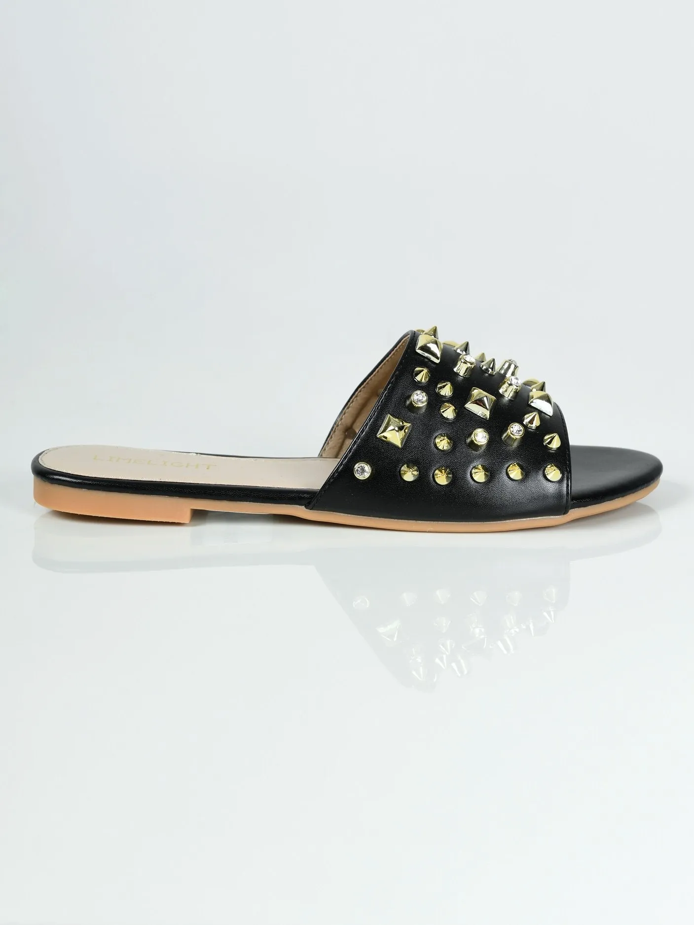 Studded Slides - Black