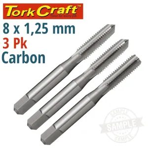 TORK CRAFT TAPS CARB.STEEL 8X1.25MM 3/PK NR2080-3