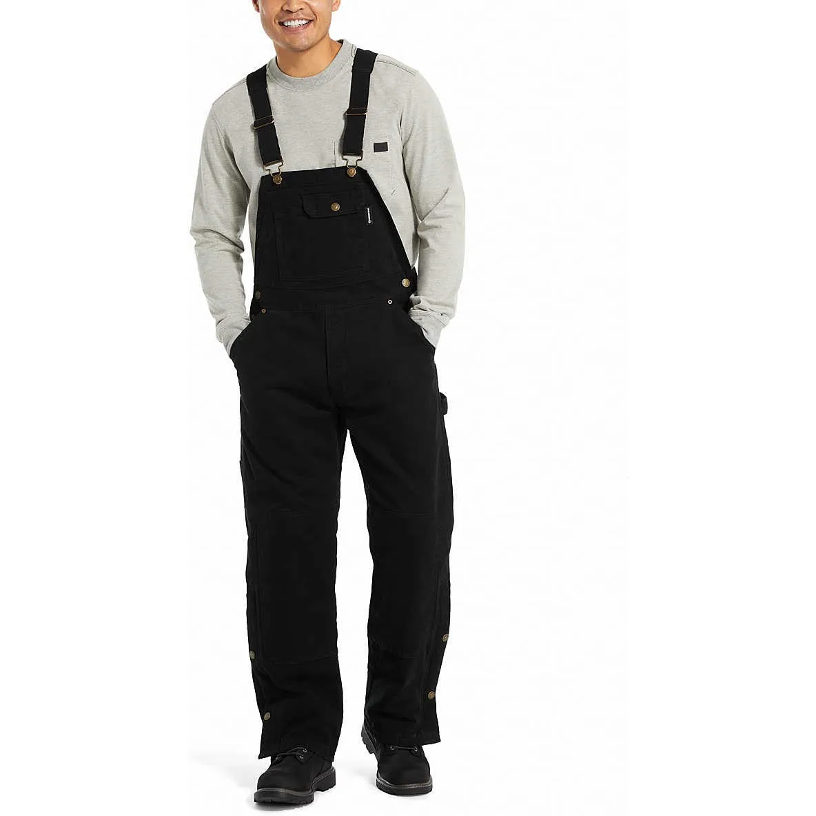 Wolverine Men's Sawmill Duck Insulated Bib - Black - W1204980-003