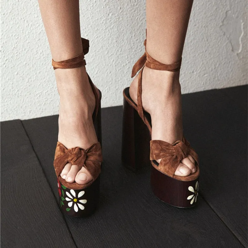 Women's Sandals  Chunky Heels Summer Shoes