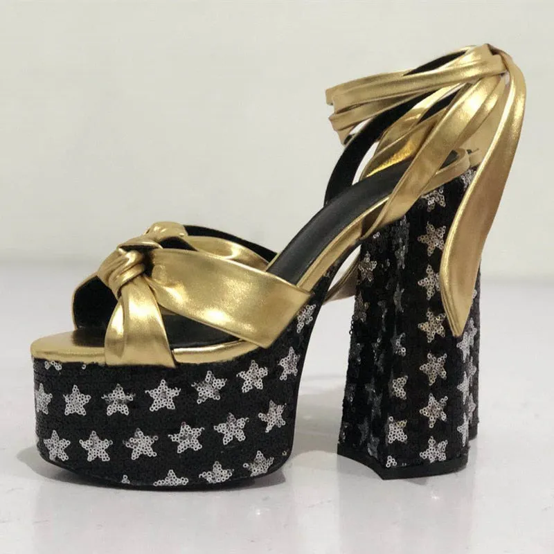 Women's Sandals  Chunky Heels Summer Shoes