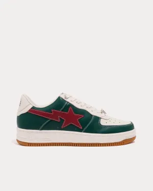 x END. 'Bowling' Bape Sta White / Green / Red Low Top Sneakers